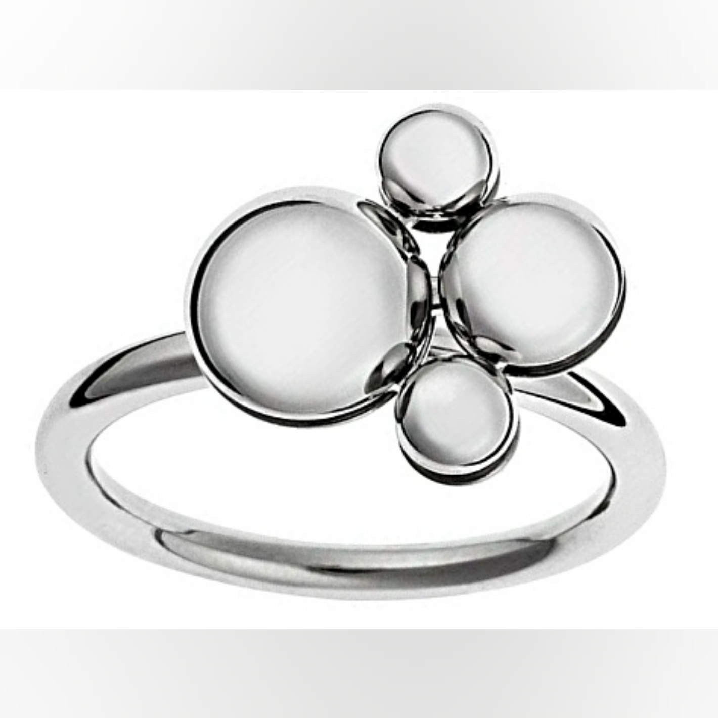 Nwt Calvin Klein Womens Collection Stainless Steel Spin Fideget Ring 17$